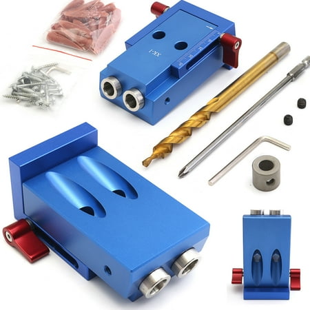 Mini Pocket Hole Jig Kit w/ Step Drill Bit Kreg Style Woodworking Joint Tool Set Mini Pocket Hole Jig Kit w/ Step Drill Bit Kreg Style Woodworking Joint Tool Set
